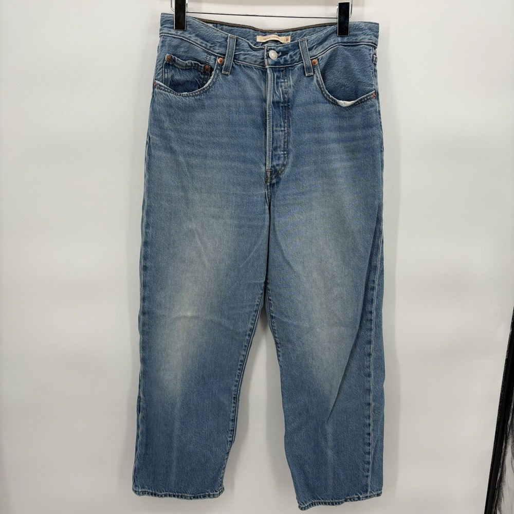 Levi's Premium Ribcage Straight‎ Ankle High Rise Worn In Jeans Women Size 30X26